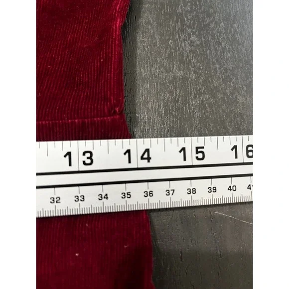 Hollister Red Corduroy Button‎ Front Pinafore Mini Dress Size S Y2K - Picture 8 of 10